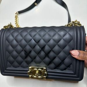 Black Quilted Shoulder Bag